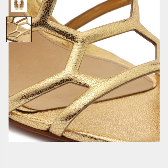 JULIANNA WEEKEND METALLIC LEATHER SANDAL - size 10, NWT - Picture 9 of 9